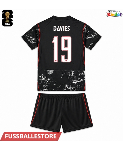 Günstige Kanada Alphonso Davies #19 Auswärts Trikotsatzt Kinder WM 2026 Kurzarm (+ Kurze Hosen)